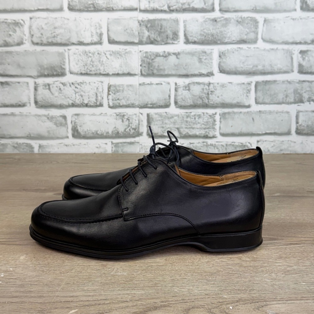 Coach Black Leather Apron Toe Derby Dress Shoes 9D